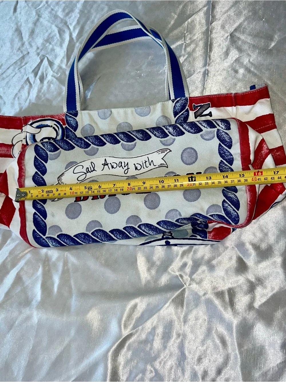 Brighton Nautical Anchor Tote Bag - Red, White & Blue
